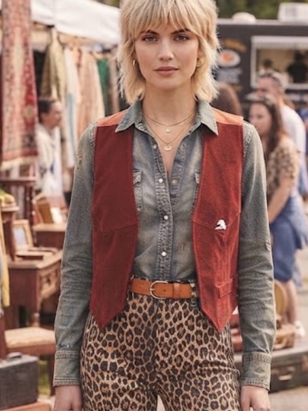 Jordache Brown Suede Vest